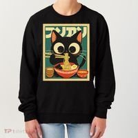 Cat Ramen Japanese Funny Japanese Kawaii Anime Women's Sweatshirt thumb 0