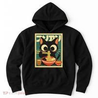 Cat Ramen Japanese Funny Japanese Kawaii Anime Hoodie thumb 0
