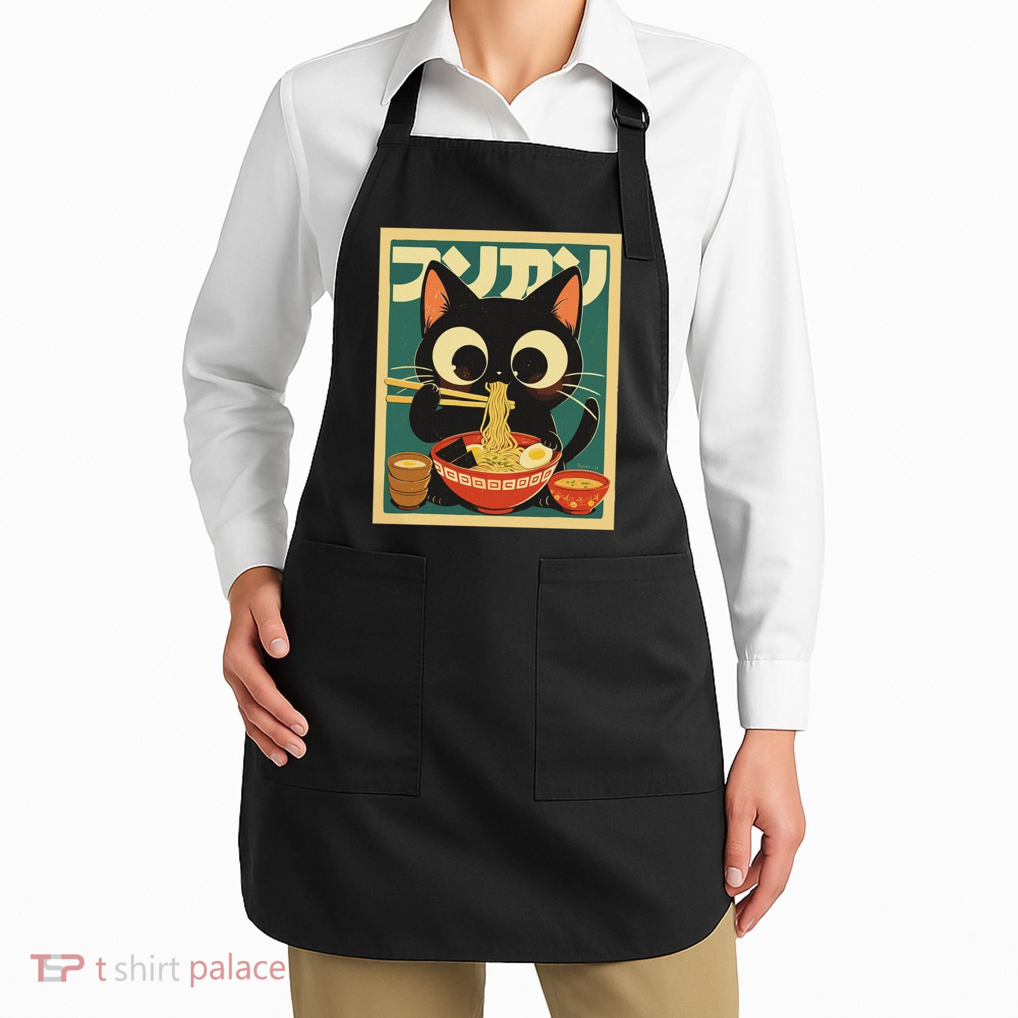 Cat Ramen Japanese Funny Japanese Kawaii Anime Apron