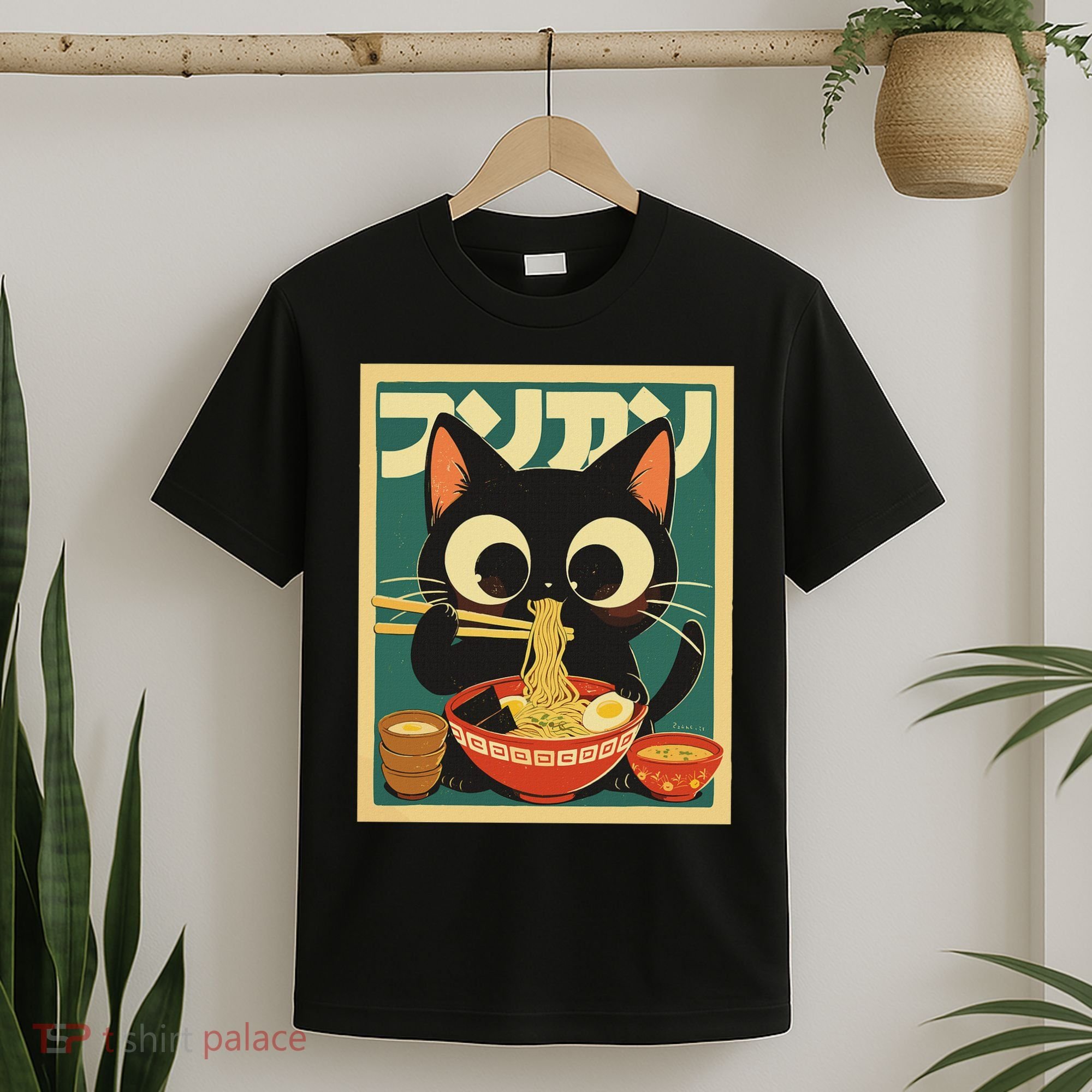 Cat Ramen Japanese Funny Japanese Kawaii Anime T-Shirt