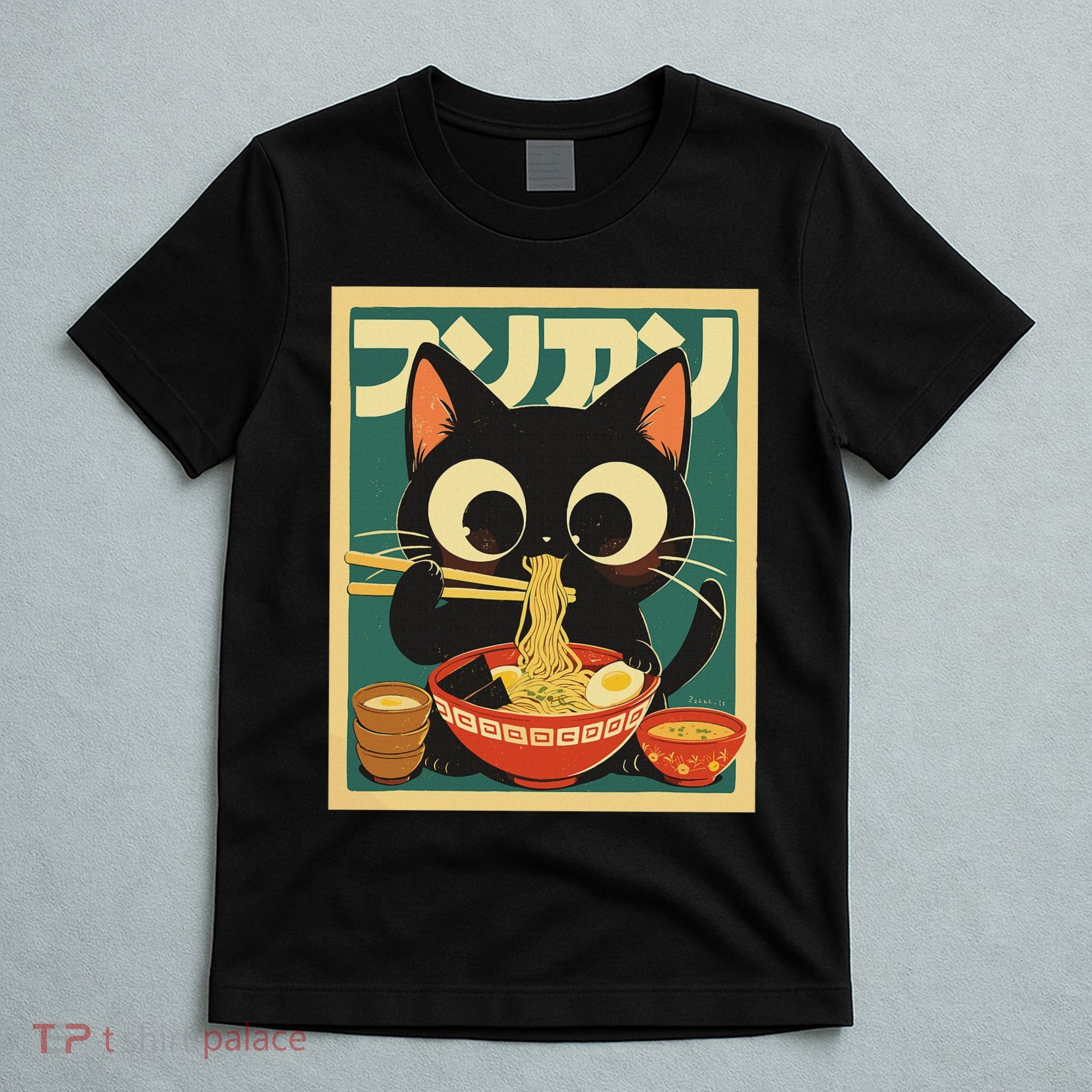 Cat Ramen Japanese Funny Japanese Kawaii Anime T-Shirt