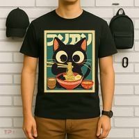 Cat Ramen Japanese Funny Japanese Kawaii Anime T-Shirt thumb 6