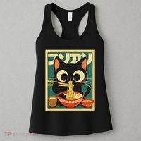 Cat Ramen Japanese Funny Japanese Kawaii Anime Women's Tank Top thumb 3