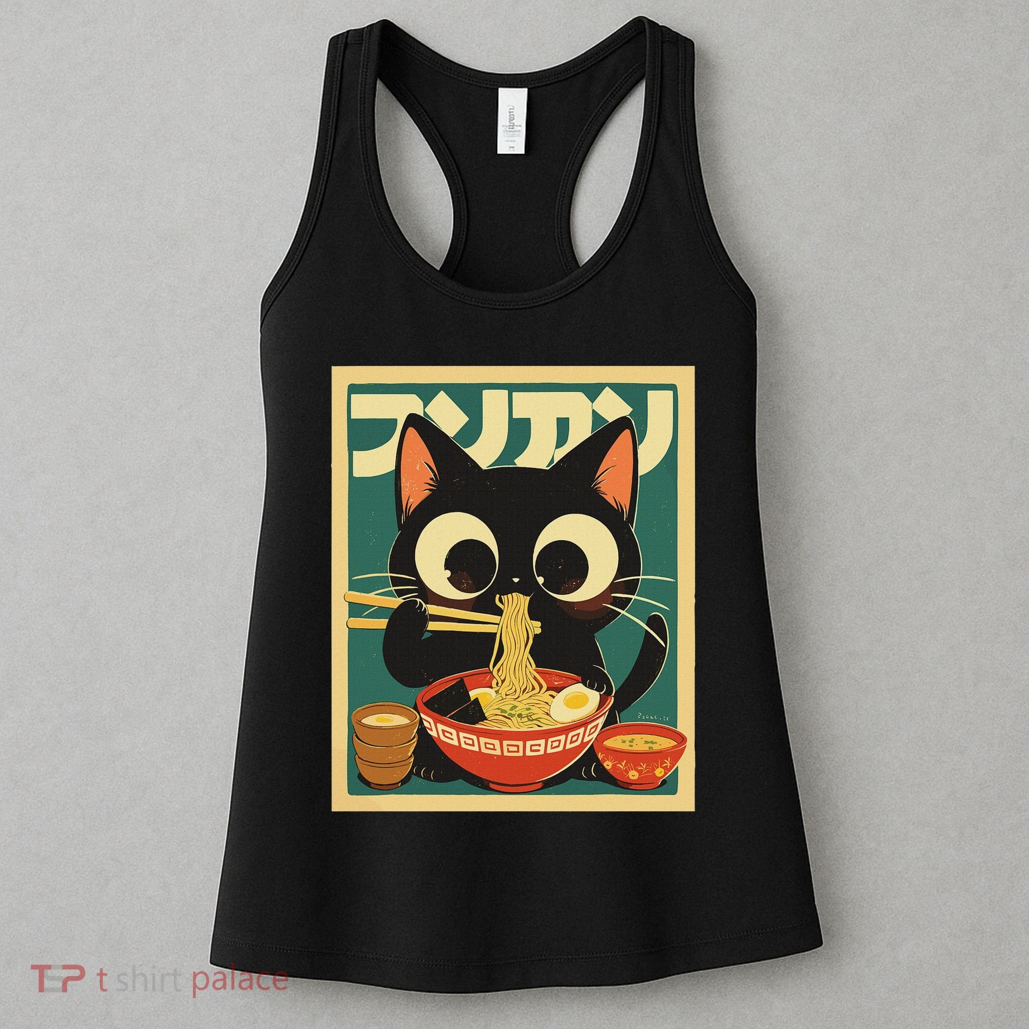 Cat Ramen Japanese Funny Japanese Kawaii Anime Women's Tank Top