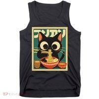 Cat Ramen Japanese Funny Japanese Kawaii Anime Tank Top thumb 0