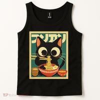 Cat Ramen Japanese Funny Japanese Kawaii Anime Tank Top thumb 2