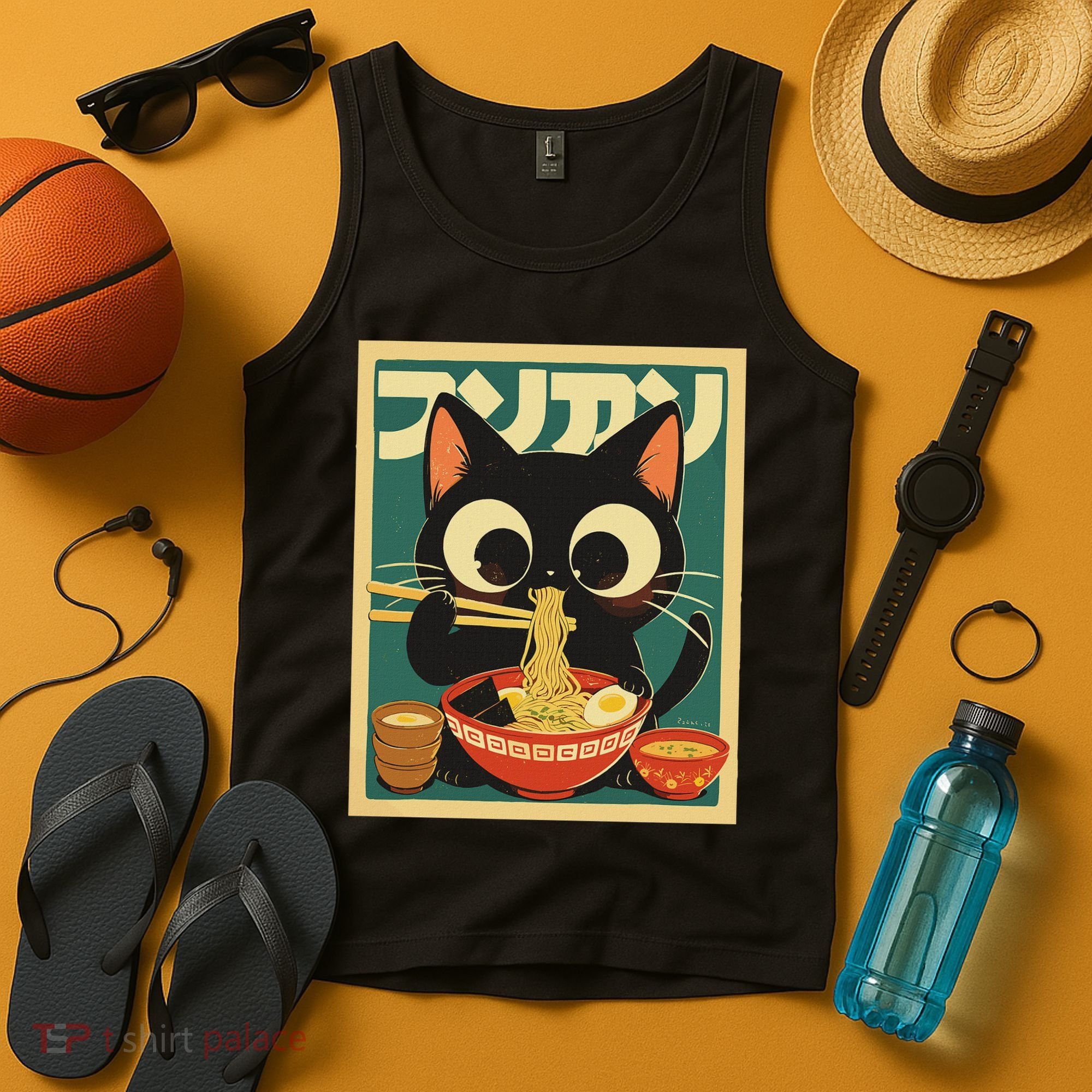 Cat Ramen Japanese Funny Japanese Kawaii Anime Tank Top