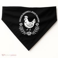 Chicken Raising & Jesus Praising USA-Made Doggie Bandana thumb 0