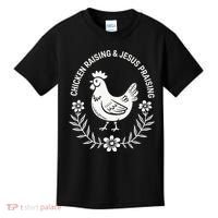 Chicken Raising & Jesus Praising Kids T-Shirt thumb 0