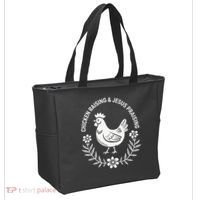 Chicken Raising & Jesus Praising Tote Bag thumb 2