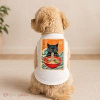 Cat Ramen Japanese Anime Funny Graphic Kawaii Cat Doggie Tank thumb 2
