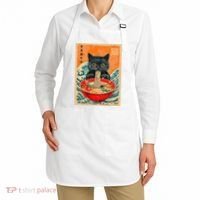 Cat Ramen Japanese Anime Funny Graphic Kawaii Cat Apron thumb 2