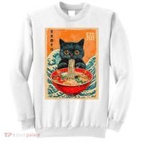 Cat Ramen Japanese Anime Funny Graphic Kawaii Cat Sweatshirt thumb 0