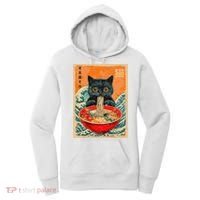 Cat Ramen Japanese Anime Funny Graphic Kawaii Cat Women's Hoodie thumb 0