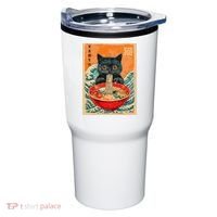 Cat Ramen Japanese Anime Funny Graphic Kawaii Cat Tumbler thumb 0