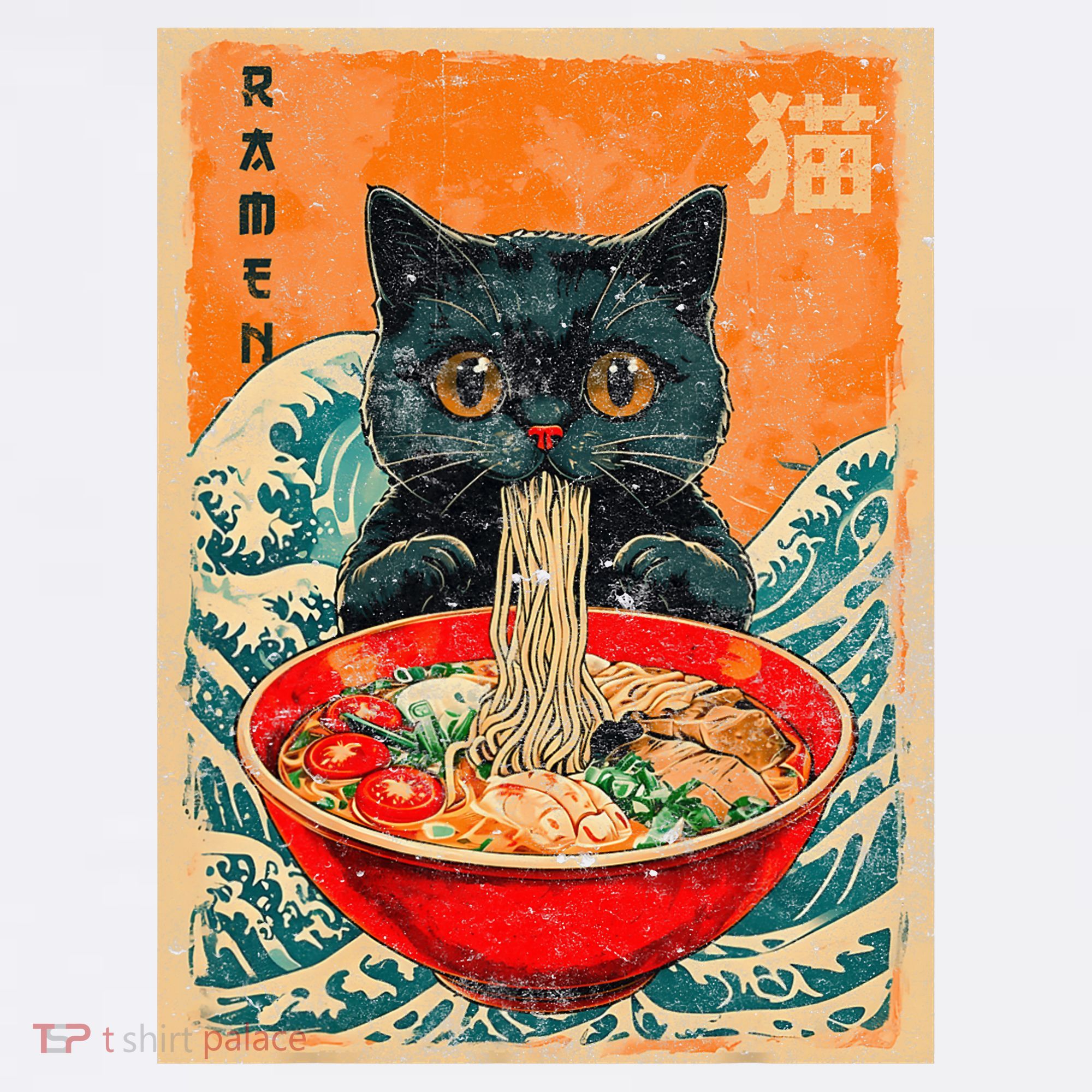 Cat Ramen Japanese Anime Funny Graphic Kawaii Cat Mousepad