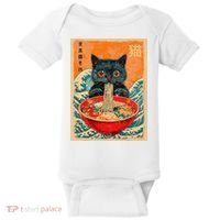Cat Ramen Japanese Anime Funny Graphic Kawaii Cat Baby Bodysuit thumb 0