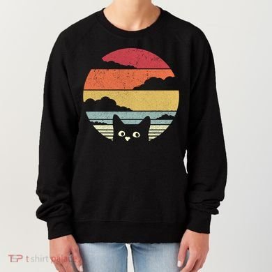 Cat Retro Kitten Cute Gift Women's Sweatshirt