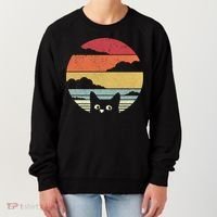 Cat Retro Kitten Cute Gift Women's Sweatshirt thumb 0