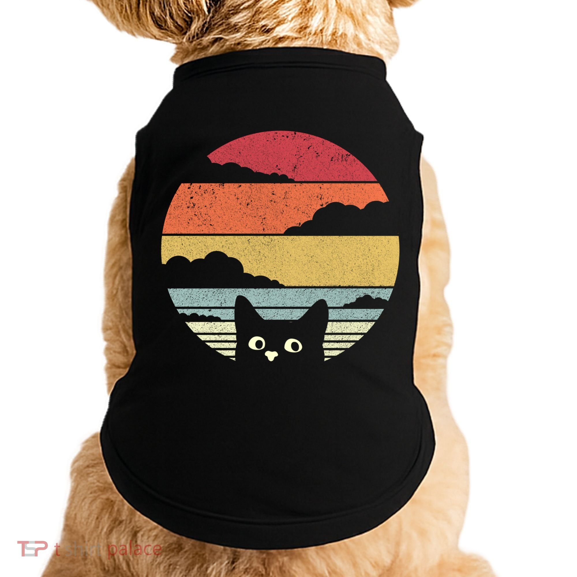 Cat Retro Kitten Cute Gift Doggie Tank