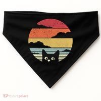 Cat Retro Kitten Cute Gift USA-Made Doggie Bandana thumb 0
