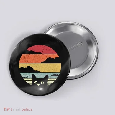 Cat Retro Kitten Cute Gift Button