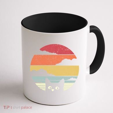 Cat Retro Kitten Cute Gift Coffee Mug back