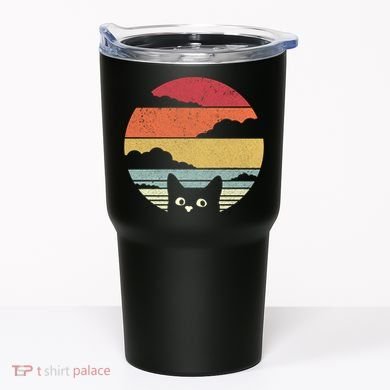 Cat Retro Kitten Cute Gift Tumbler