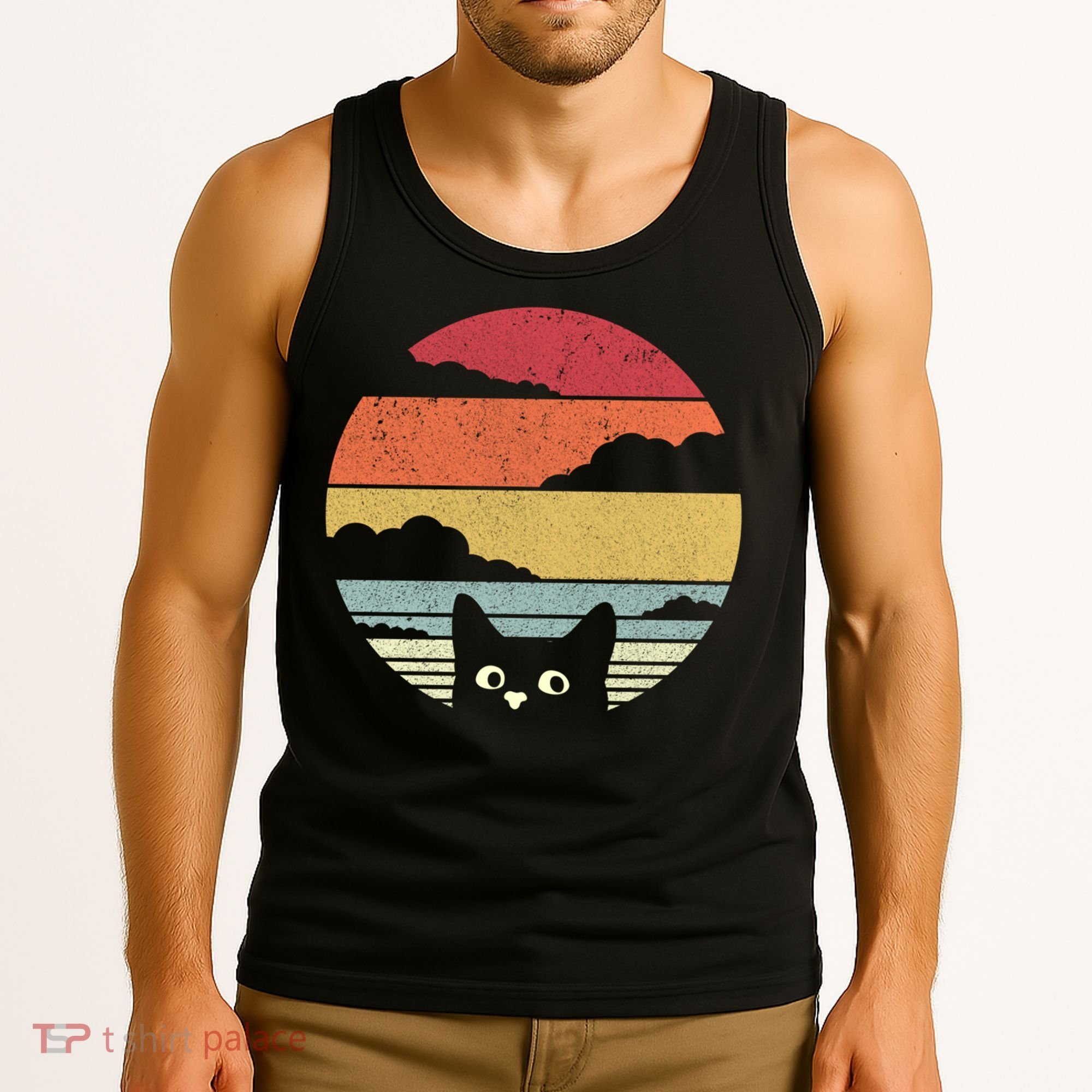 Cat Retro Kitten Cute Gift Tank Top