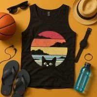 Cat Retro Kitten Cute Gift Tank Top thumb 4