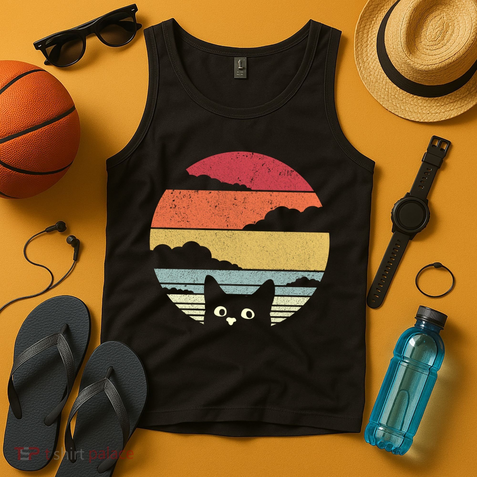 Cat Retro Kitten Cute Gift Tank Top