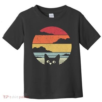 Cat Retro Kitten Cute Gift Toddler T-Shirt