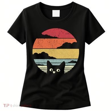 Cat Retro Kitten Cute Gift Women's T-Shirt