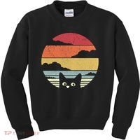 Cat Retro Kitten Cute Gift Kids Sweatshirt thumb 0