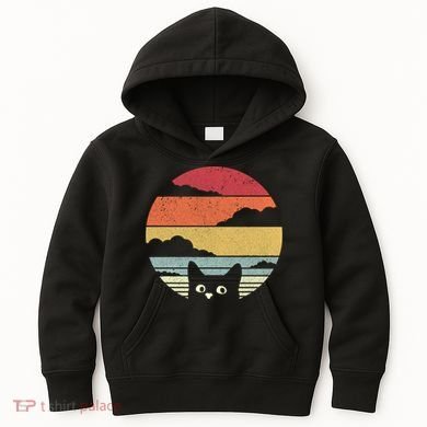 Cat Retro Kitten Cute Gift Kids Hoodie