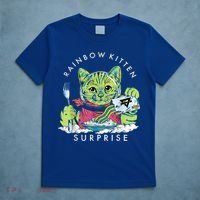 Cats Rainbow Kitten Surprise Cute Eat Retro Animals Vintage T-Shirt thumb 5