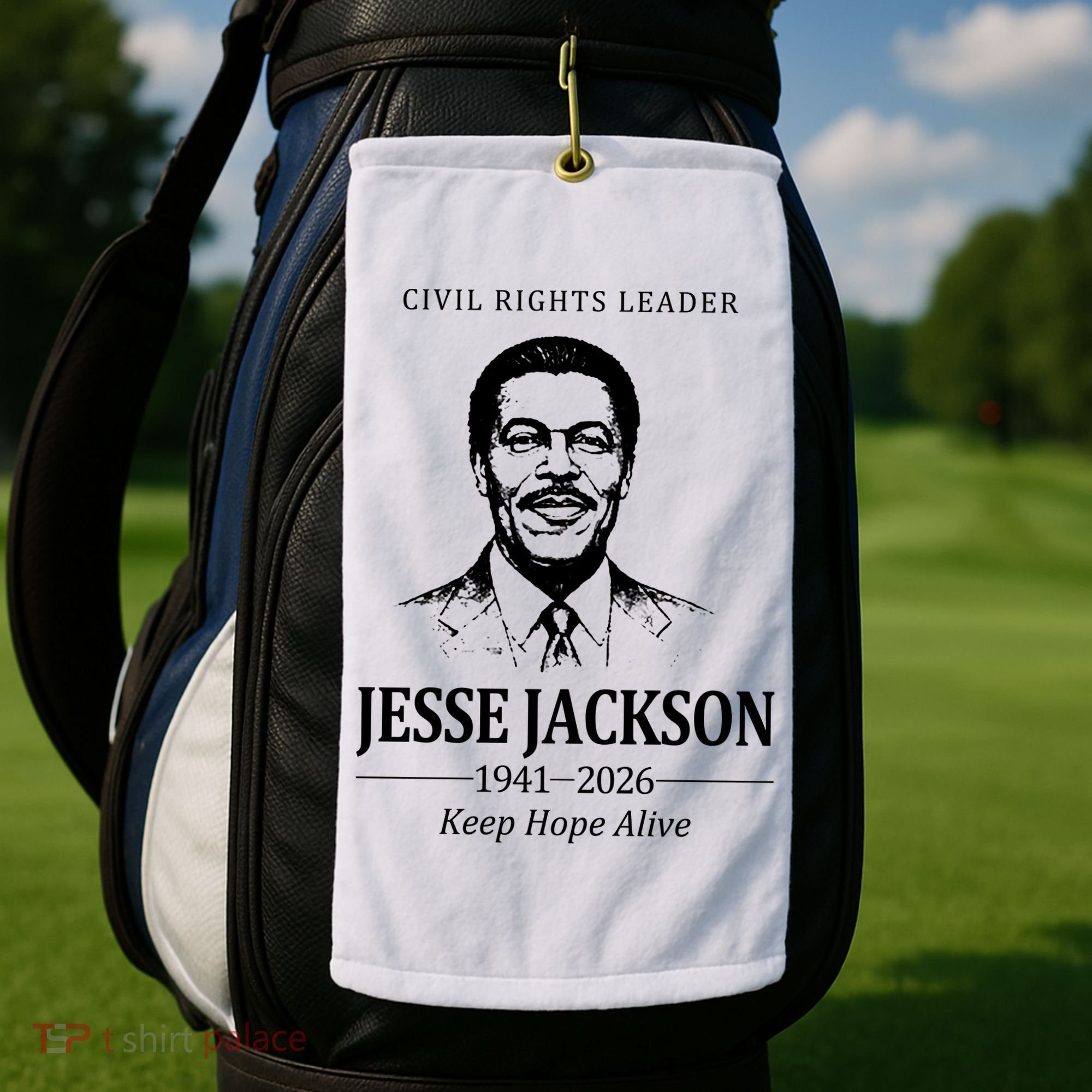 Civil Rights Leader Jesse Jackson 1941-2026 Keep Hope Alive Golf Towel