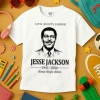 Civil Rights Leader Jesse Jackson 1941-2026 Keep Hope Alive Kids T-Shirt thumb 3