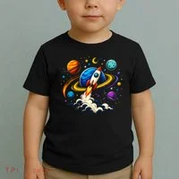 Cute Rocket Launching Into Space Adventure Gift Toddler T-Shirt thumb 2
