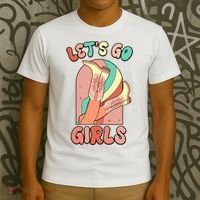 Cute Retro Lets Go Cowgirl Bachelorette Bridesmaids Party T-Shirt thumb 3