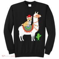 Corgi Riding Llama Christmas Gifts Corgi Xmas Sweatshirt thumb 0