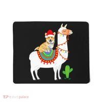 Corgi Riding Llama Christmas Gifts Corgi Xmas Mousepad thumb 0