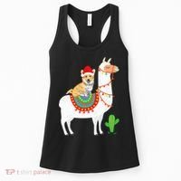 Corgi Riding Llama Christmas Gifts Corgi Xmas Women's Tank Top thumb 0