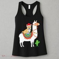 Corgi Riding Llama Christmas Gifts Corgi Xmas Women's Tank Top thumb 3