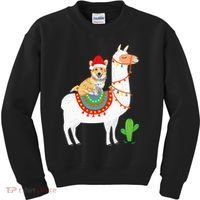 Corgi Riding Llama Christmas Gifts Corgi Xmas Kids Sweatshirt thumb 0