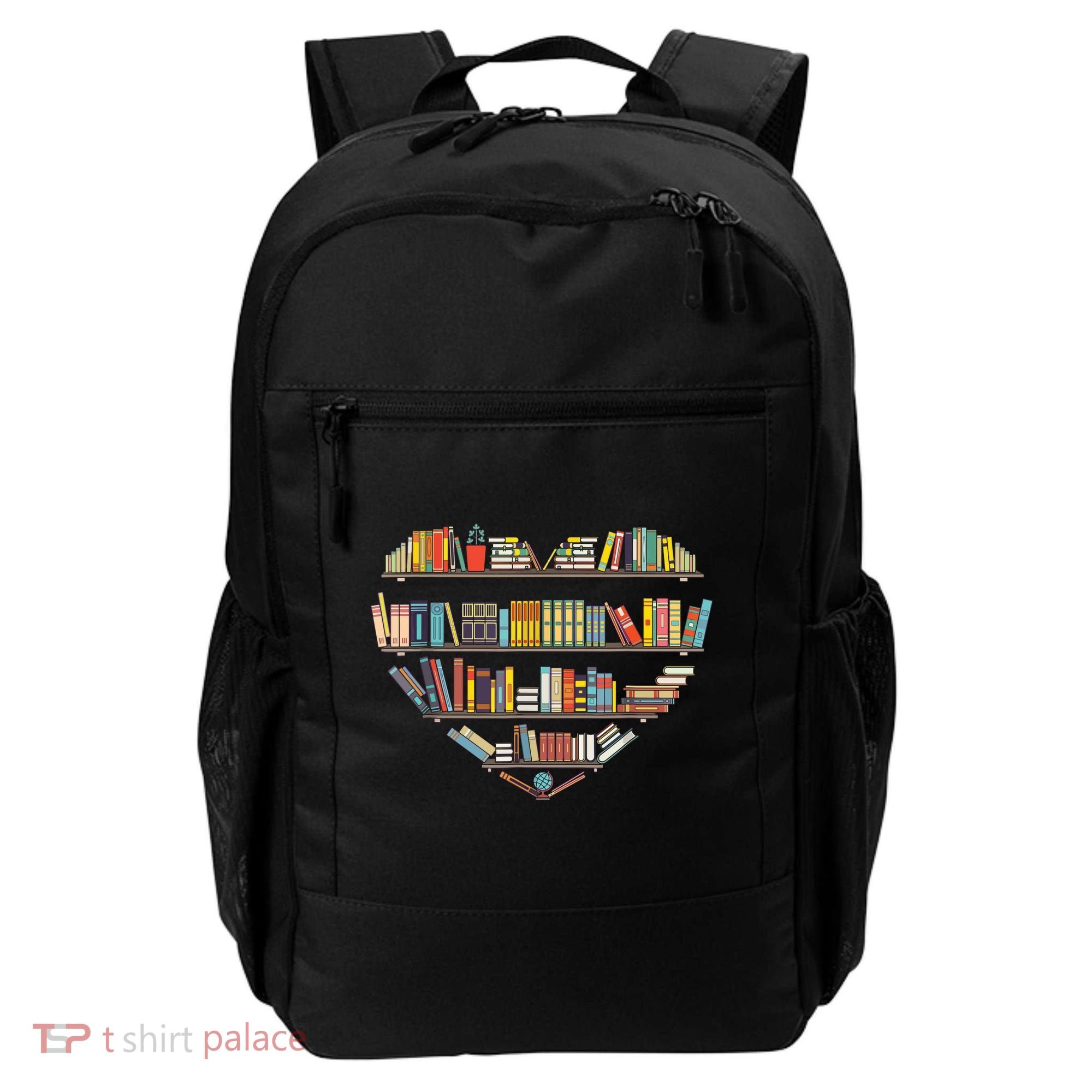 Cute Reading Library Books Lover Heart Librarian Gift Backpack