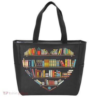 Cute Reading Library Books Lover Heart Librarian Gift Tote Bag