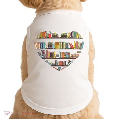 Cute Reading Library Books Lover Heart Librarian Gift Doggie Tank