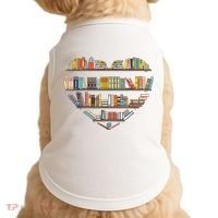 Cute Reading Library Books Lover Heart Librarian Gift Doggie Tank thumb 0