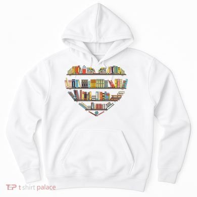 Cute Reading Library Books Lover Heart Librarian Gift Hoodie